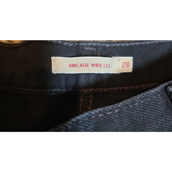 Levi’s Ribcage Wide Leg Jeans Women’s 28 Black Super High Rise Premium Denim NWT - Picture 13 of 13